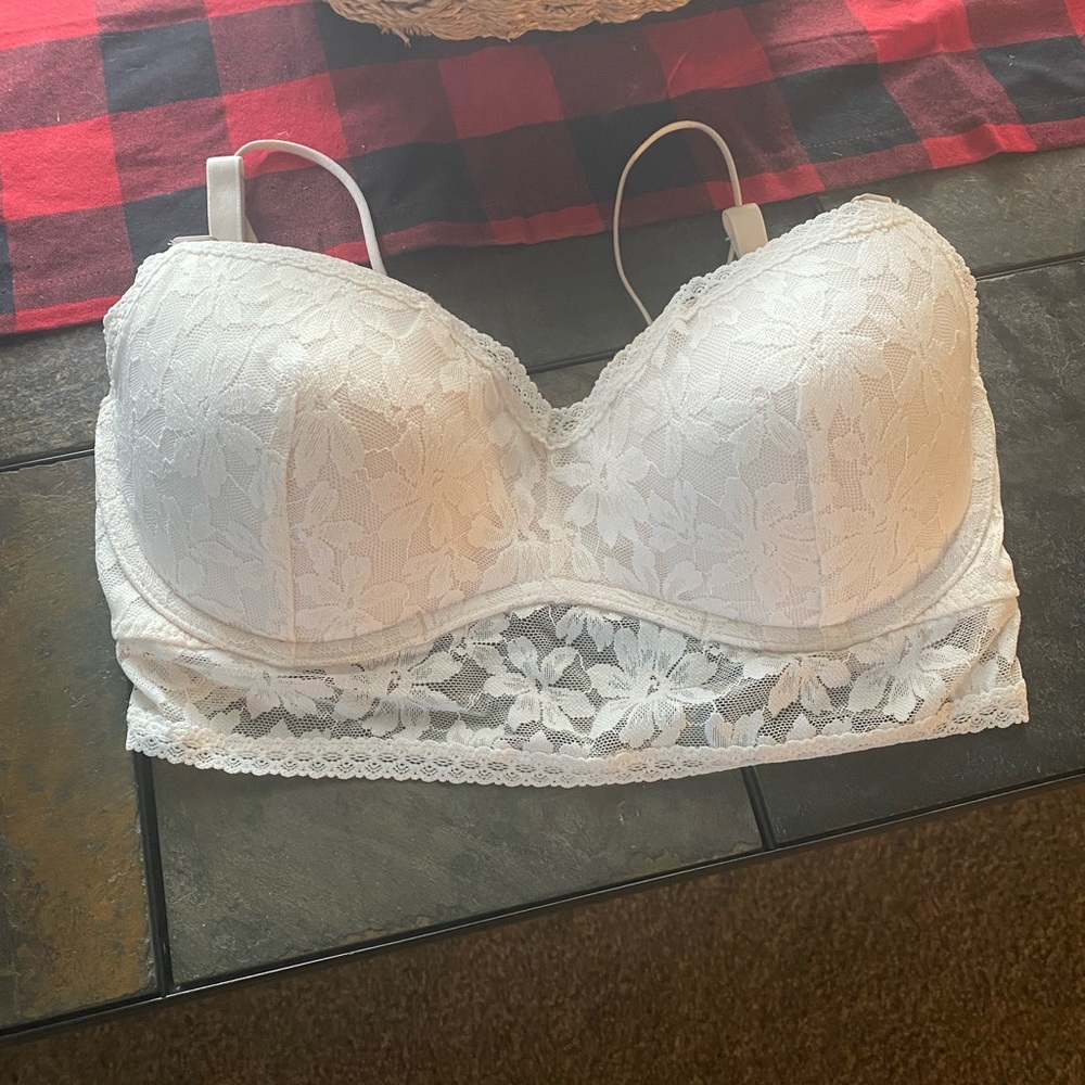 PINK by Victoria Secret White Lace Bra 34DD